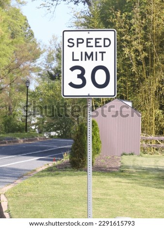 Speed Limit 30 MPH Traffic Sign