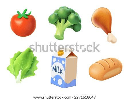 3d broccoli icon render isolated on white background. suitable for ui ux design. Broccoli colorful realistic icon. Broccoli vegetables symbol 3d vector icon. Cartoon minimal style. Food illustration Royalty-Free Stock Photo #2291618049