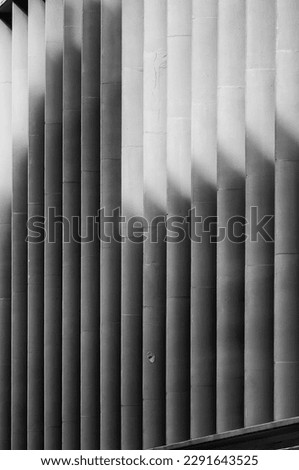 Side View of Shadows on a Building Wall.