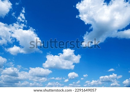 Blue sky with white clouds. Royalty-Free Stock Photo #2291649057