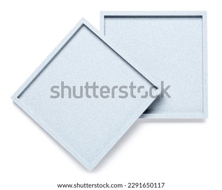 Decorative plaster trays isolated on white background Royalty-Free Stock Photo #2291650117