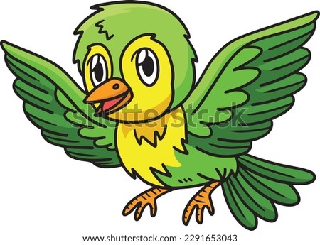 Bird Cartoon Colored Clipart Illustration