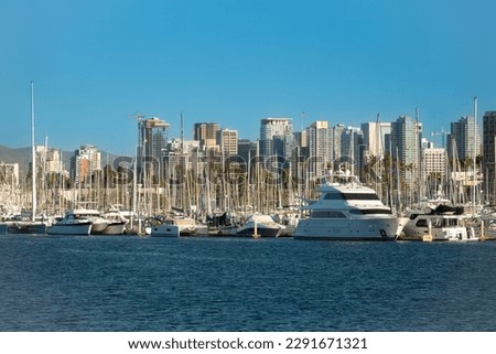 Seafront view of city of San Diego, California, USA