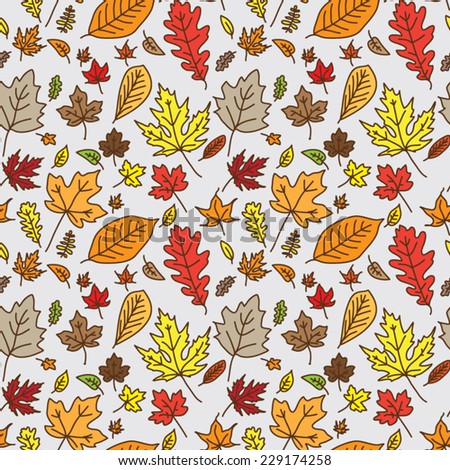 seamless texture with autumn leaves 