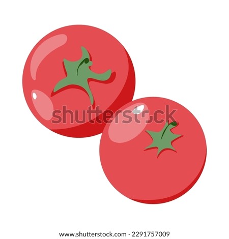 tomato isolated single simple cartoon illustration