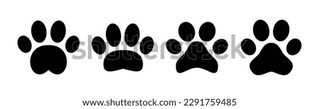 Paw icon vector illustration. paw print sign and symbol. dog or cat paw Royalty-Free Stock Photo #2291759485