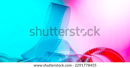 abstract background with film strip. background for film production film festival concept Royalty-Free Stock Photo #2291778455