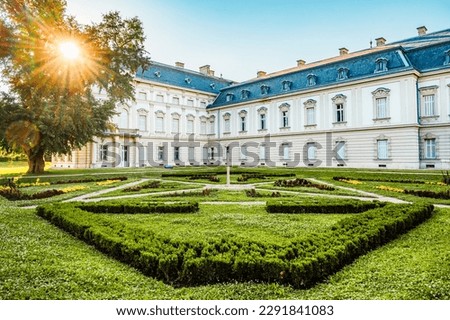 the Festetics Palace is located in the town of Keszthely, Zala, Hungary, near the Lake Balaton. temporary Hungarian and European monarchy.