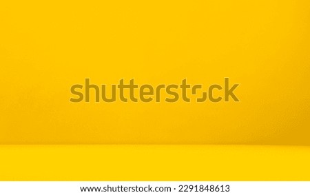 Yellow Background Wall Studio 3d Room Solid Kitchen Podium Bg Floor Backdrop Product Scene Shadow Loft Stage Orange Summer Platform Gold Interior Abstract Mockup Tropical Cement Minimal Marble Desk. Royalty-Free Stock Photo #2291848613
