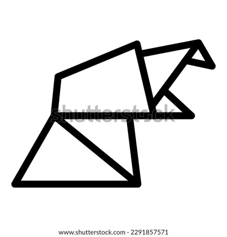 Geometrical animal icon outline vector. Origami animal. Polygon japan