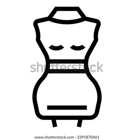 Sewing manequin icon outline vector. Craft art. Hand children