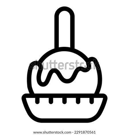Cup cake pop icon outline vector. Candy sugar. Art stick
