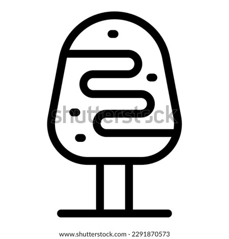 Popsicle icon outline vector. Cake pop. Candy chocolate