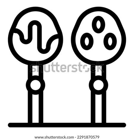 Decoration cake pop icon outline vector. Candy chocolate. Sugar heart
