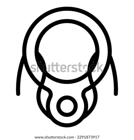 Rope park tool icon outline vector. Forest tree. Extreme sport