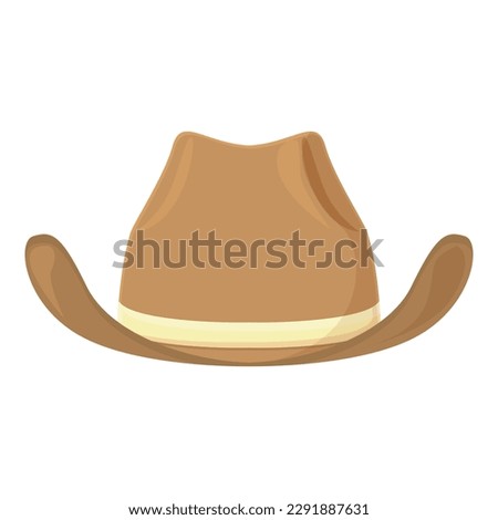 Retro cowboy hat icon cartoon vector. Western rodeo. Texas head