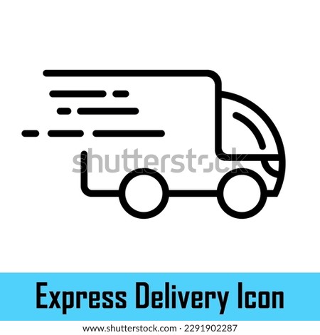 Express delivery. Fast delivery or shipping. Fast delivery truck logo. Vector
