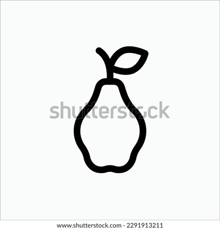  fruit, quince icon, isolated icon in light background, perfect for website, blog, logo, graphic design, social media, UI, mobile app