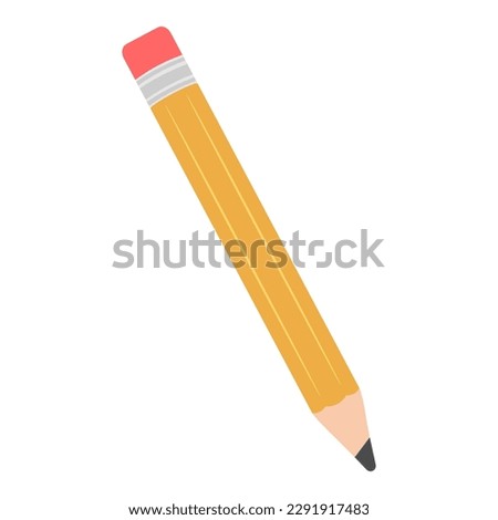 Yellow pencil ana white background