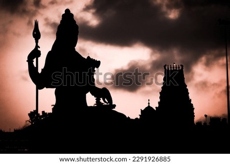 silhouette image of the indian hindu god lord shiva