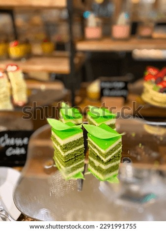 colourful sweet cake dessert - sponge snack at restaurant buffet