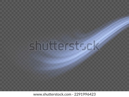 Light sparkling effect. Dynamic waves. Luminous shiny lines of speed. Magic speed flying trails of shine, bright shimmer particles fly. Blue glowing motion line. Sparkle twist vector illustration