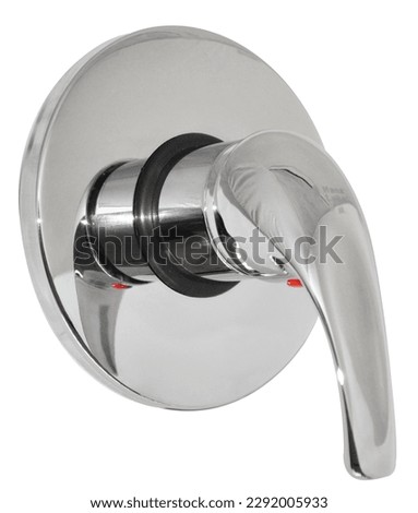 round tap chromed isolated on white background