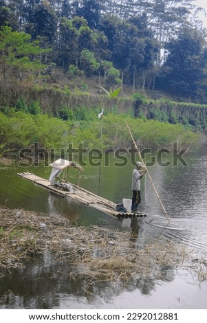 fishermen catch fish in the lake
