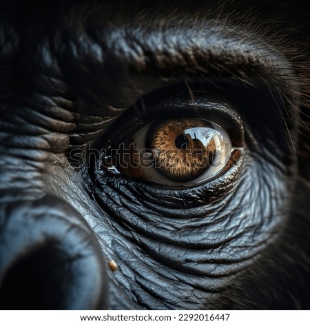Portrait of an eye gorilla close-up Royalty-Free Stock Photo #2292016447