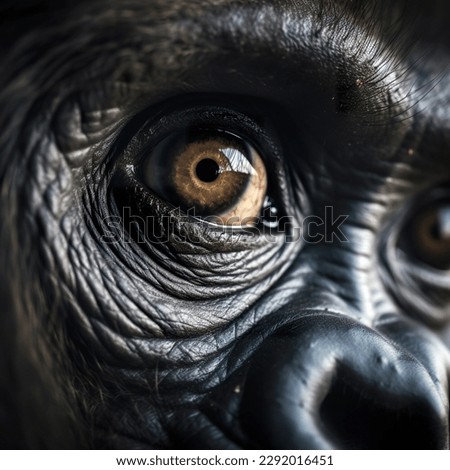 Portrait of an eye gorilla close-up Royalty-Free Stock Photo #2292016451
