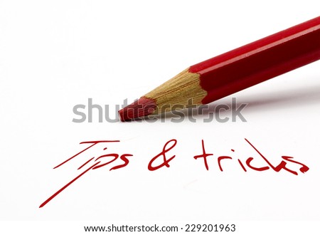 Red pencil - tips and tricks