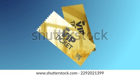 vip ticket gold ticket vector concert party 3d Royalty-Free Stock Photo #2292021399