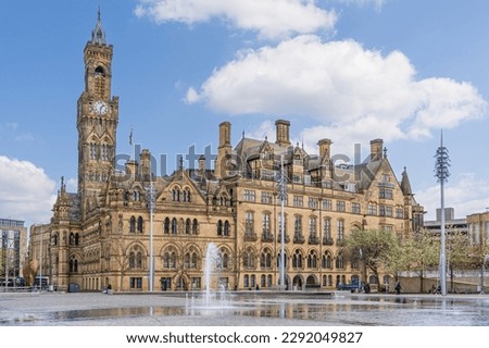 Bradford City Hall in West Yorkshire England Royalty-Free Stock Photo #2292049827