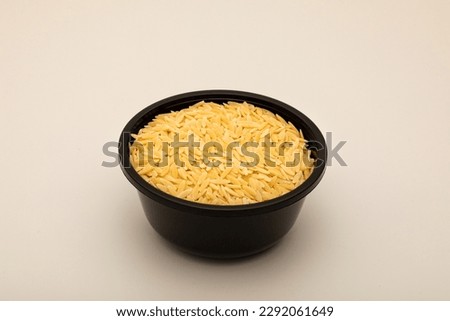 Orzo, is a form of short-cut pasta, shaped like a large grain of rice.