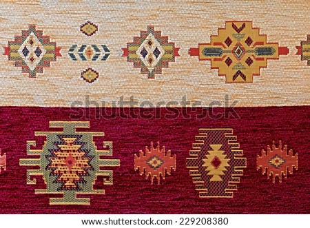 ornament turkish pattern rug background Royalty-Free Stock Photo #229208380