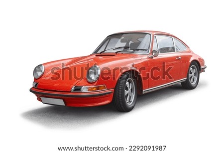 Beautiful German classic sports car, exempted for picture montage. Royalty-Free Stock Photo #2292091987