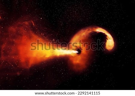 A black hole swallowing galaxies. Elements of this image furnished NASA. High quality photo