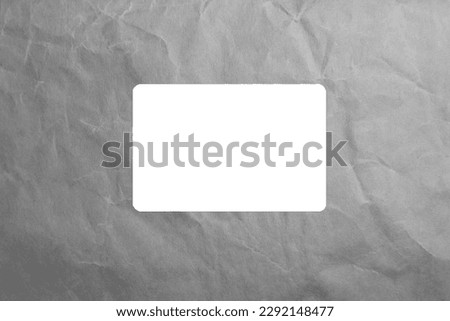Craft paper. Black and white background White card in the center. Mockup