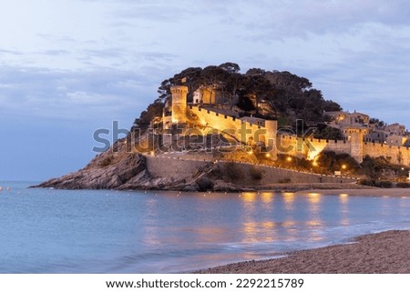 Ramparts of the fortified city of Tossa de Mar in Spain.