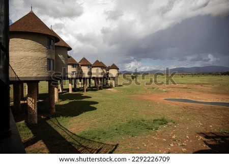 salt lick safari lodge in the taita hills kenya. Beautiful lodge on a safari in Kenya Africa Royalty-Free Stock Photo #2292226709
