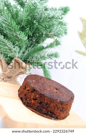 merry Christmas loaf cake with background in supermarkets promotion sale
