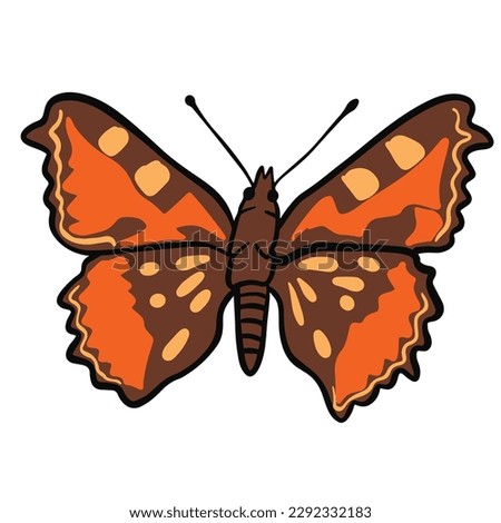 Beautiful brown wings butterfly ,good for graphic design resources.
