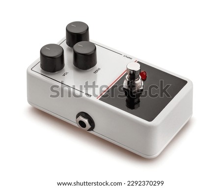 guitar fuzz pedal path isolated on white