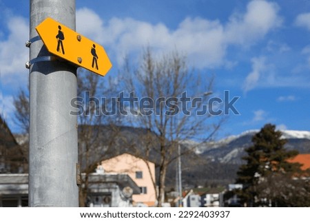 road sign for tourists in Switzerland