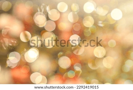Soft Focus Christmas gifts Lights Background stock photo. High quality photo