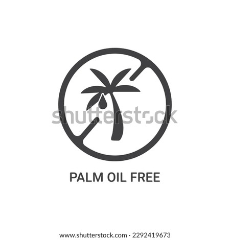 Palm Oil Free Icon Vector Design.