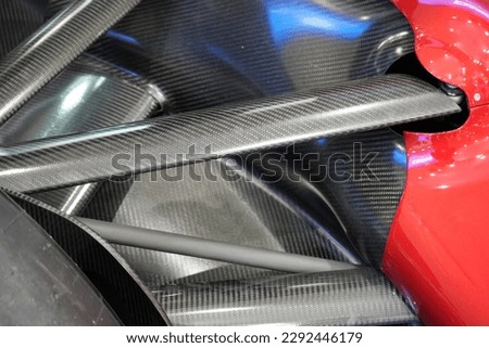 competition car suspension system, carbon fiber components, mechanical components