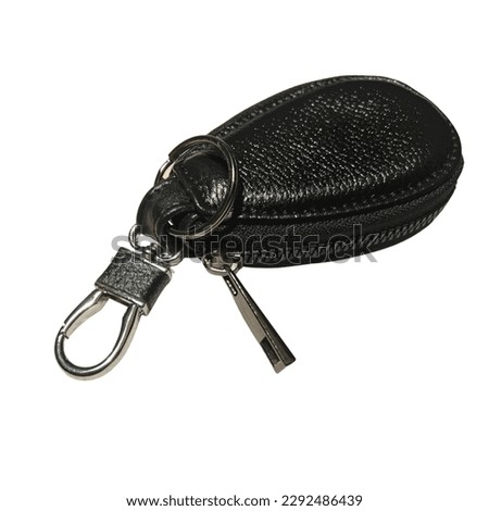 Round key car made by leather material usually for accessories of car and fashion, it contain driving license and identity card