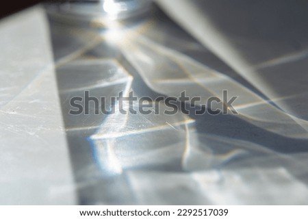 abstract photo. light refraction on a white background.