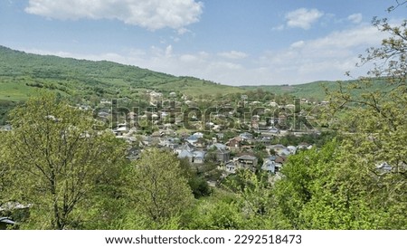 Chichi (Cici) village, panoramic view, Guba Royalty-Free Stock Photo #2292518473